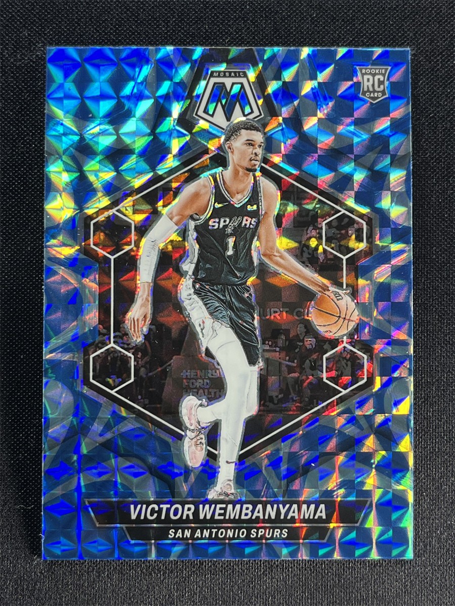 2023-24 Panini Mosaic Victor Wembanyama #238 Reactive Blue RC Rookie &12212