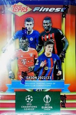 2022-23 Topps Finest Flashbacks UEFA Champions League Factory Sealed Hobby Box