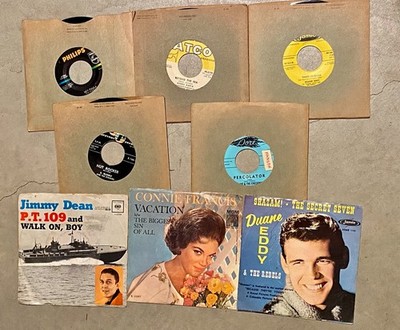 Lot 8: 45 Records:  50s/60s Doo Wop/R&B EXCELLENT Mixed Artists Pic Sleeves