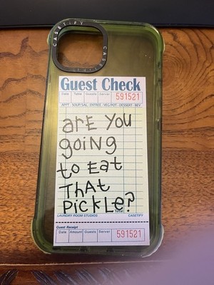 iPhone 13/14 CASETIFY Green Mag Bounce Case  Are You Going To Eat That Pickle 