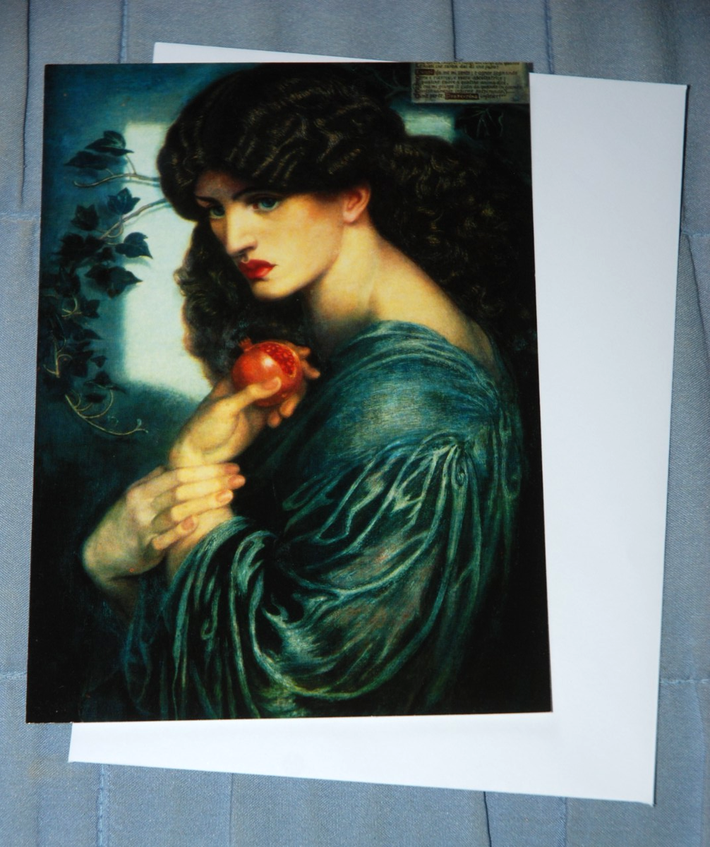 Dante Gabriel Rossetti: PROSERPINE Large Art Postcard NEW & Sealed