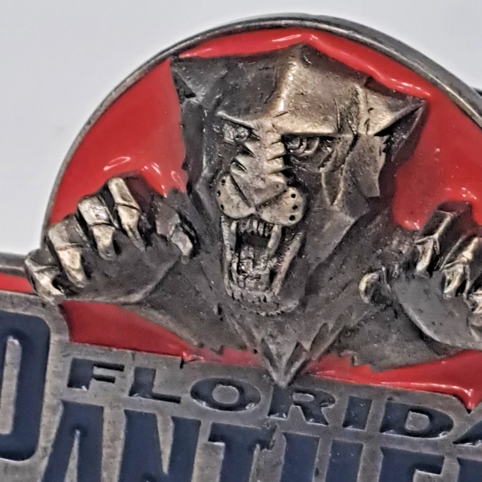 Florida Panthers 1993 temporada inaugural año hebilla cinturón GAP NHL de colección logotipo de metal Foto 3 de 4
