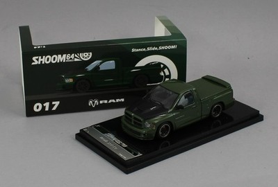 1:64 *SHOOM 64 MODELS* GREEN Dodge RAM SRT-10 Pickup Truck *NIB*