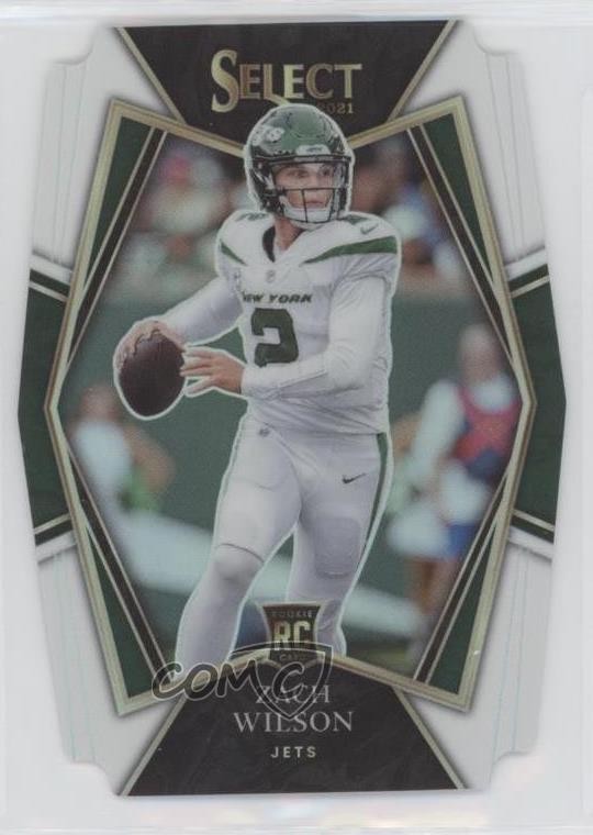 2021 Panini Select Premier Level White Prizm Die-Cut 1/99 Zach Wilson #144 00jz