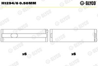 Glyco Kurbelwellenlager H1294/6 0.50Mm FüR VW