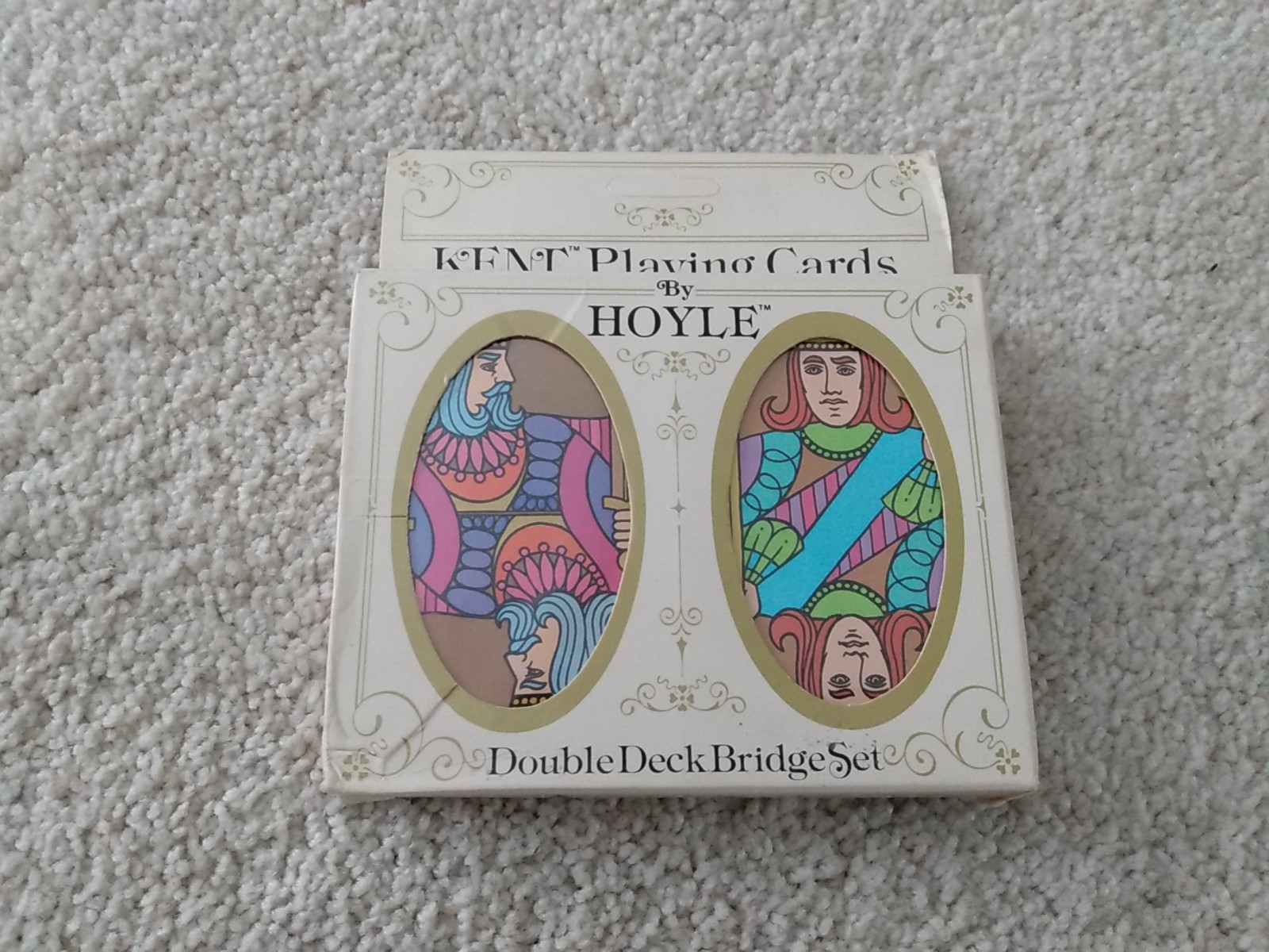 Vintage Hoyle Kent Double Deck Bridge Set Playing Cards 3451