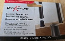 Deckorators Black Classic Baluster Connector (20-Pack) 74815 Deckorators