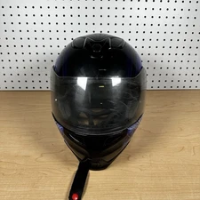 Typhoon Helmet Black & Blue Full Face Padded G-339 DOT Size Medium 56-57 cm