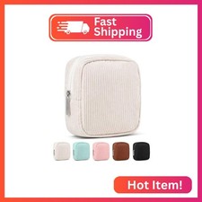 Small Makeup Bag for Purse   Mini Travel Cosmetic Pouch with Metal Zipper, Compa