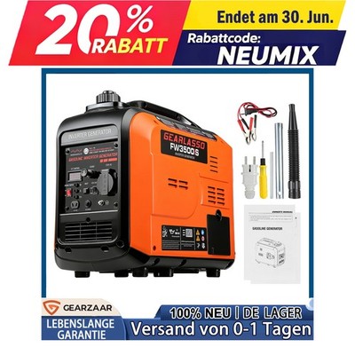 Inverter Stromerzeuger Benzin Stromgenerator  4-Takt Motor für Camping  Kompakt