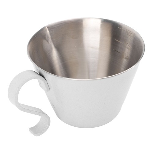 HG Stainless Steel Coffee Measuring Cup Double Scale V Shaped Spout 100ML Milk - Picture 15 of 24