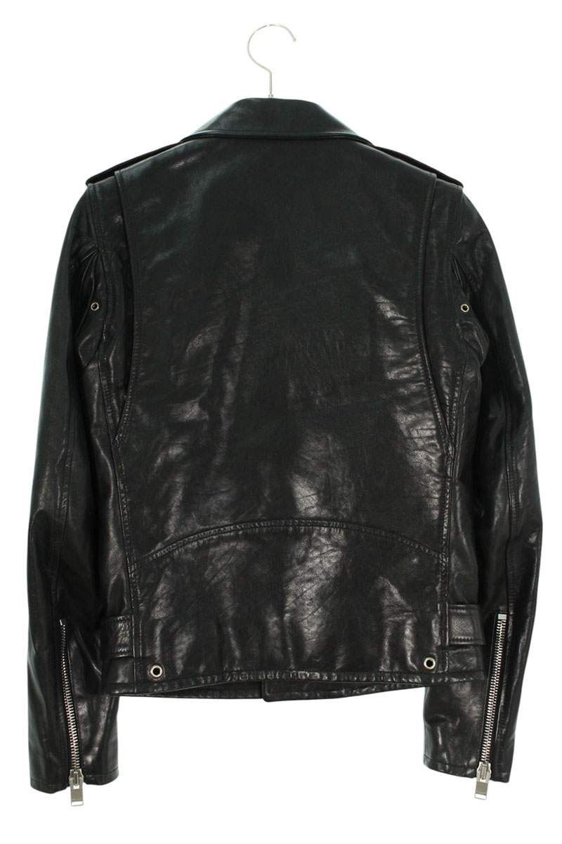 Giacca moto pelle Saint Laurent Paris taglia 42 nera classica usata