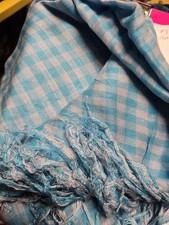 Ladies Blue Blocked Pattern Scarf New