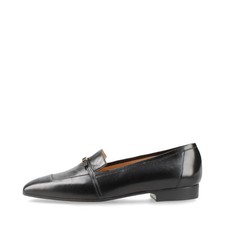 Herm s Leather Loafer 36 Ladies' Black H Logo Api buckle Box There is a storage