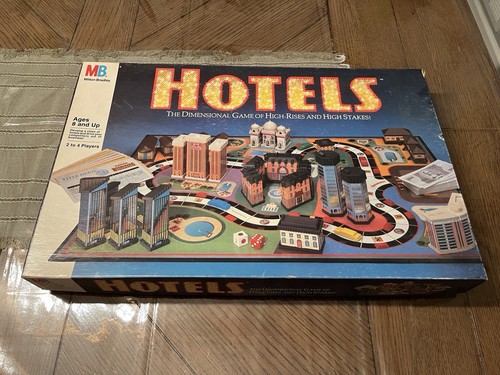 1987 HOTELS Milton Bradley Board Game Complete Vintage - Picture 1 of 14