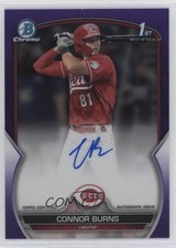 2023 Bowman Draft Chrome Prospect Purple Refractor /250 Connor Burns Auto o8g