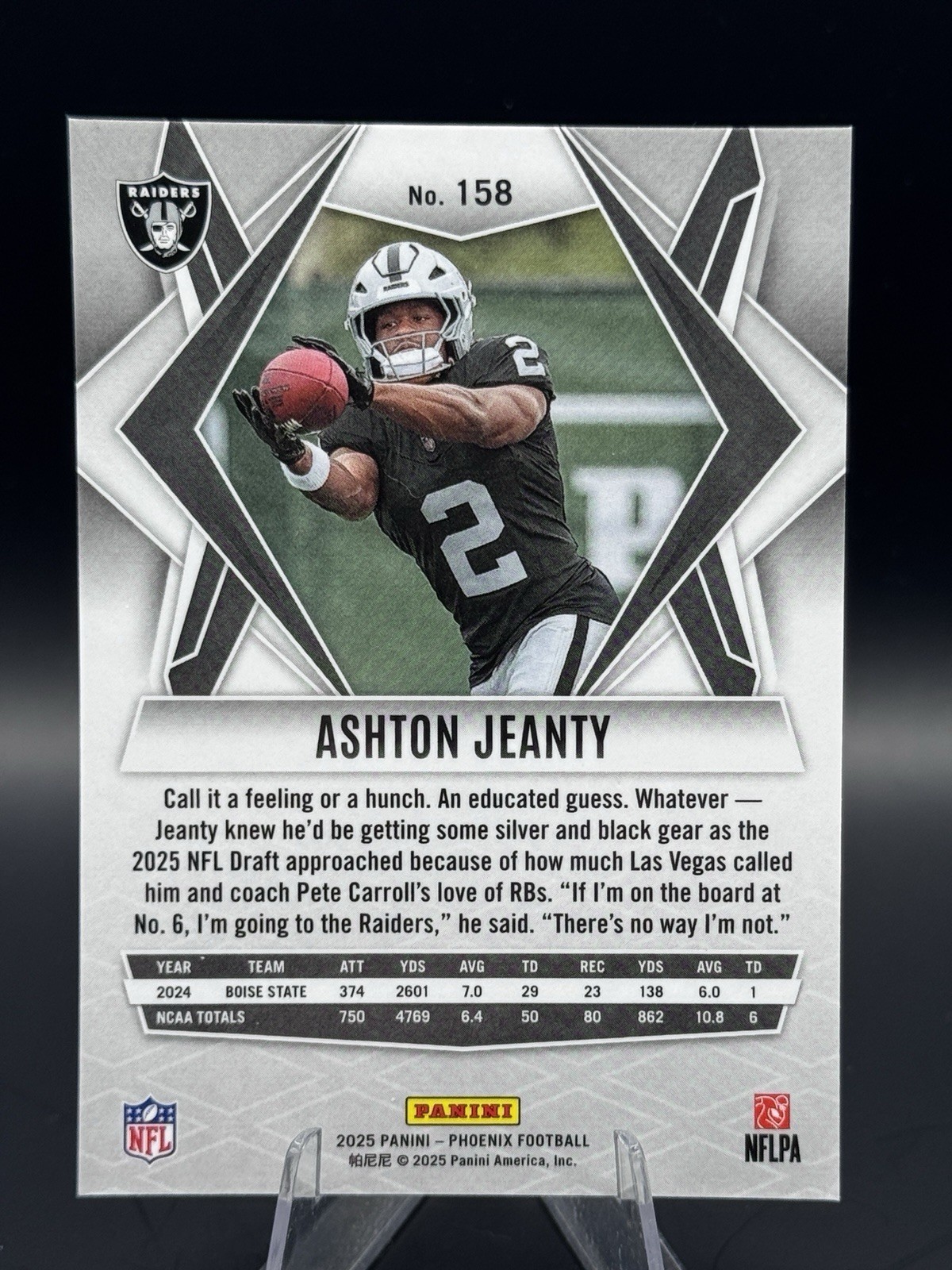 2025 Panini Phoenix - Rookies Ashton Jeanty #158 Silver (RC)