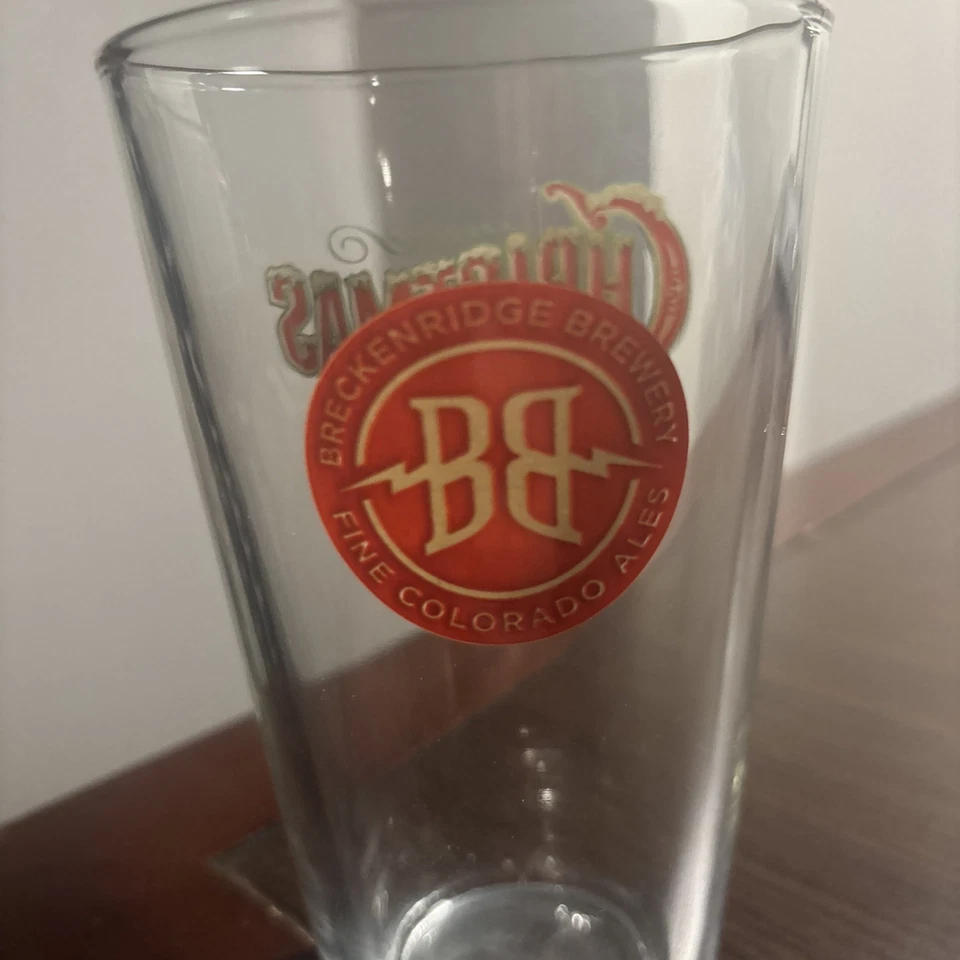 Breckenridge Brewery Christmas Ale 16 OZ vaso de pinta de cerveza difícil de encontrar usado en excelente estado Foto 2 de 4