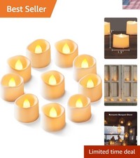 12-Pack Flameless Tea Lights Candles Battery Operated, 200 Hours