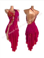 jz Handmade Women Samba Ballroom Swing Salsa Rumba Latin Dance Dress RHYTHM