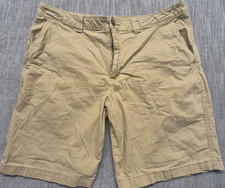 Magellan men's khaki chino short sz 36 flat front pockets Cotton stretch outdoor