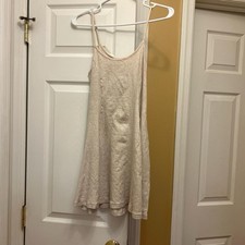 Forever 21 Beige Cream Mim Dress Size Large Spaghetti Strap
