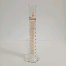 100ml Graduated Cylinder, Karter 3.3 Glass, Single Metric Scale,