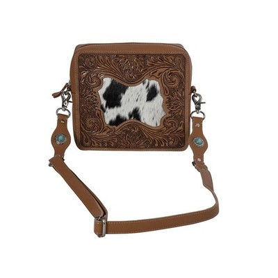 Myra Tasche Western Leder Handtasche Tasche für Damen, Upcycling Canvas Hand/Touring Shoul