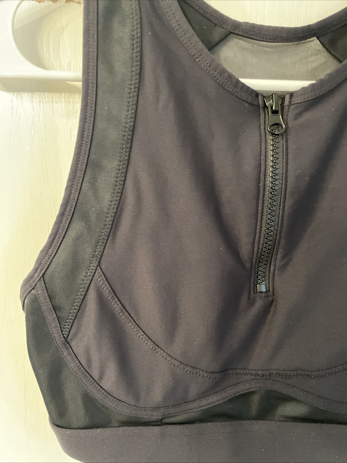 Fabletics Black Blare Zip Front High Impact Sport… - image 7