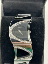 Seksy by Sekonda 4117 Ladies Curve Watch Silver Swarovski Crystal Set Bracelet