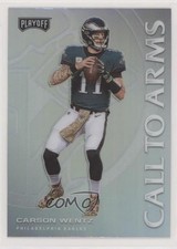 2020 Panini Playoff Call to Arms Silver Prizm Carson Wentz #CA-9 0a2t