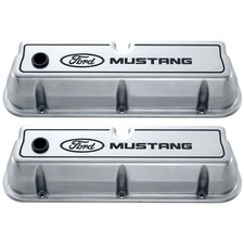Ford Racing Valve Cover Tall Polished With Ford Mustang Logo Pair 289302351w Ford Racing Valve Cover Tall Polished With Ford Mustang Logo Pair 289302351w