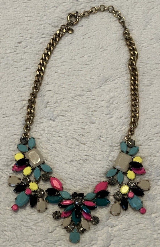 J Crew Multicolor Stone Bib Statement Necklace - image 1