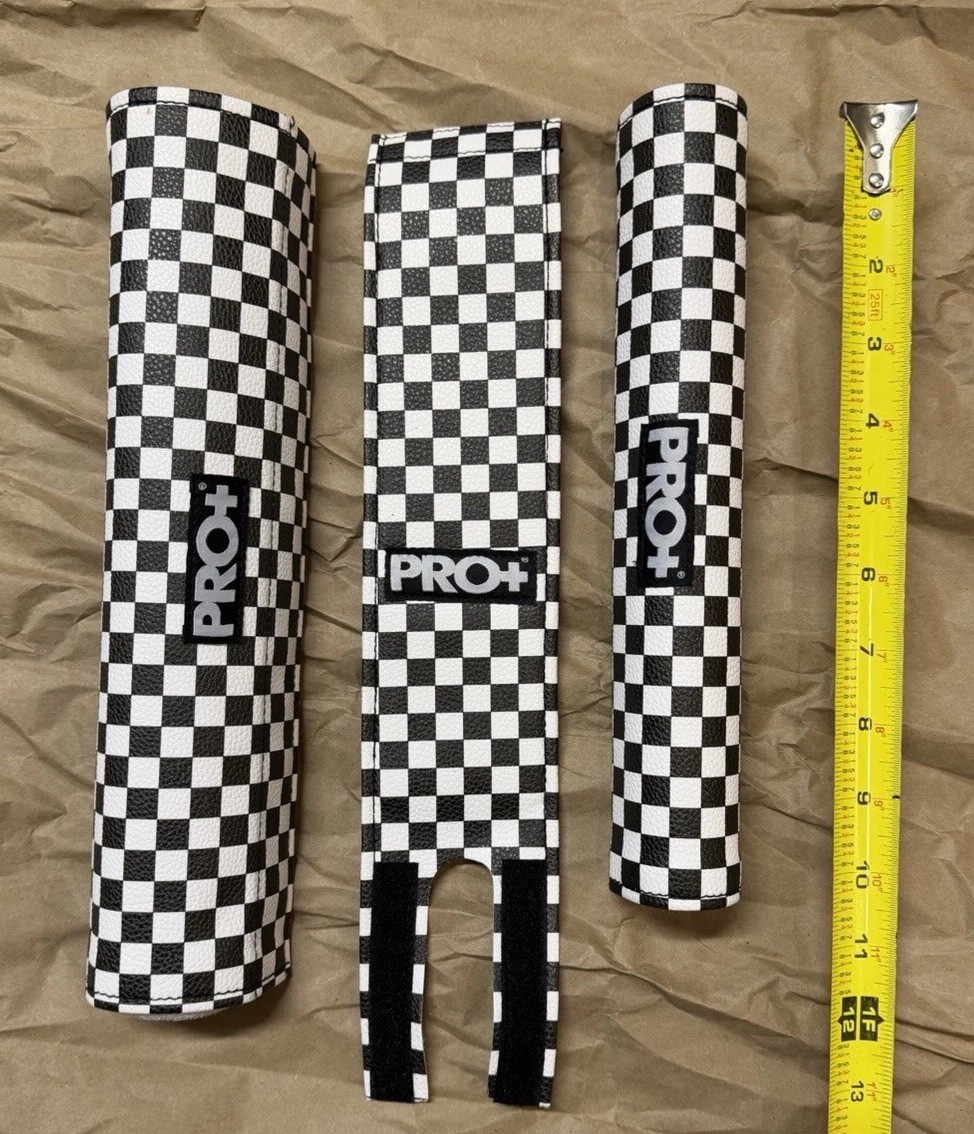 BMX Handlebar, Frame & Stem Pads Checkered Black/White (3 Piece Set) | eBay