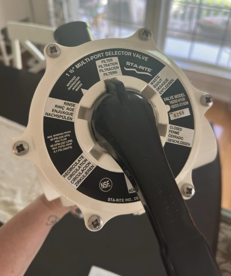 Pentair -Multiport ABS 6-Position Side Mount Valve without Hoses - 1-1/2in. Port - Image 3 of 4