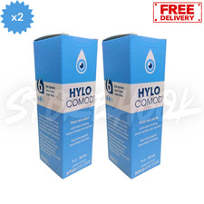 2x Hylo Comod Lubricant Eye Drops with Sodium Hyaluronate Ursapharm