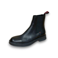 HUGO Lenner Chelsea Boots Men's Black Leather US 9 UK 8 EU 42 MSRP 232
