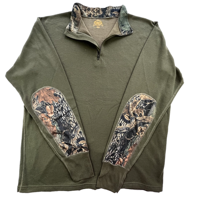 #ad #ad Cabela’s 2XL Tall 1 4 Zip Hunting Base Layer X Static Seclusion 3D Camo USA $30.00