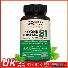 B1 Complex - Allithiamine Natural Vitamin B1 Supplement 90 Counts UK