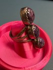 Navajo-style sterling silver ring 3 purple charoit cabochons SZ 8 9.9G — photo 3