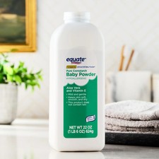 Equate Pure Cornstarch Baby Powder Hypoallergenic, Aloe Vera Vitamin E, 15 oz