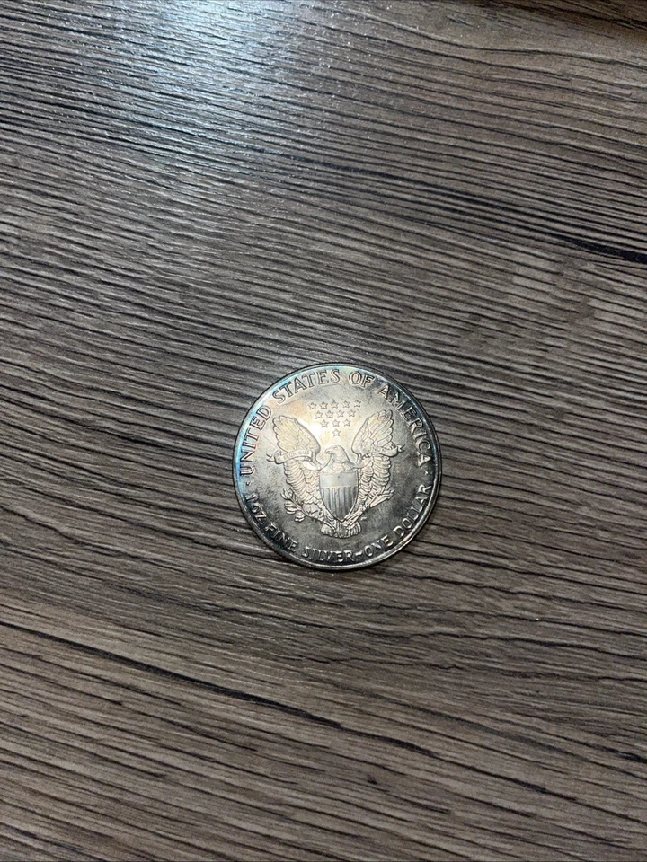 MONETA USA STATI UNITI AMERICAN EAGLE 1 DOLLARO 1987 ONCIA ARGENTO 999 - Immagine 3 di 4