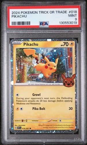 2024 POKEMON TRICK OR TRADE #018 PIKACHU PSA 9