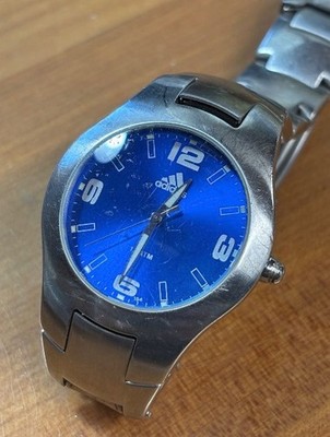 Adidas Mens Blue Dial Multifunction Stainless Steel 316L Quartz Watch