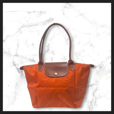 LONGCHAMP Le Pliage S Nylon Tote Bag Tote, Orange, Excellent Condition F/JPN