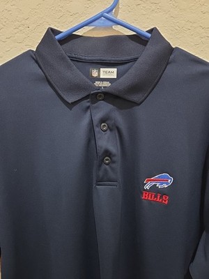 Buffalo Bills NFL Team Apparel Polo Shirt Men's Large Blue Golf