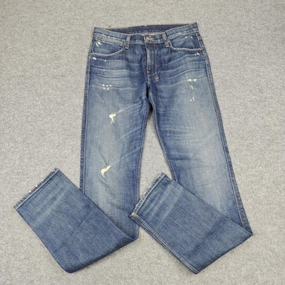 Ksubi Keen Scholar Jeans Mens 29x32 Blue Slim Stretch Distressed Denim