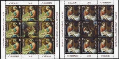 Rumänien Weihnachten Gemeinschaftsausgabe 2010 mit Vatikan 2MS POSTFRISCH