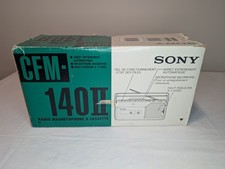 Sony CFM-140II Radio Cassette-Corder Black AMFM Portable Radio with Original Box