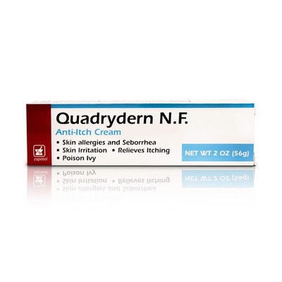 QUADRYDERN N.F CREAM SKIN ALLERGIES AND IRRITATION 2 OZ ANTI ITCH EXP. 08/27